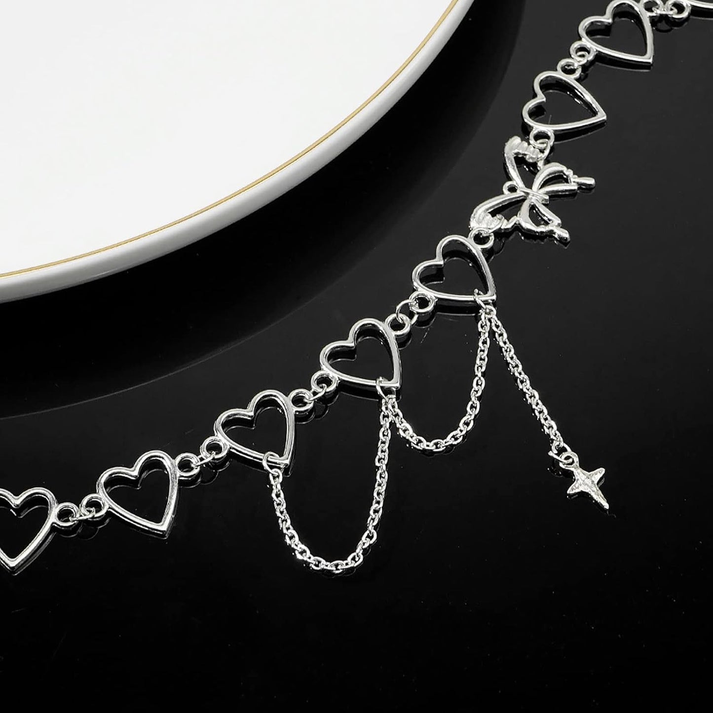 Hexagonal Crystal Column Chain Ring for Women – Fashion Party Jewelry