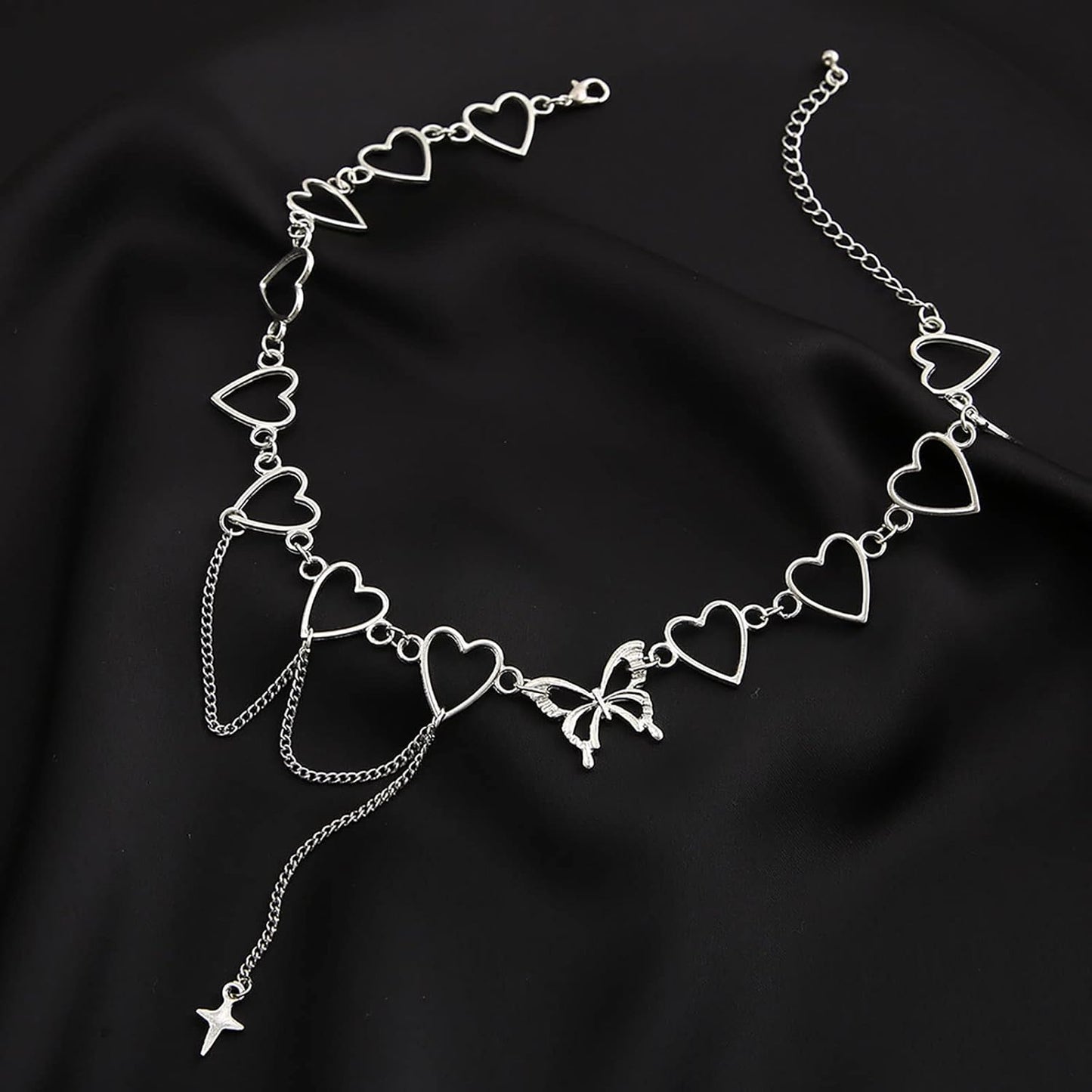 Hexagonal Crystal Column Chain Ring for Women – Fashion Party Jewelry